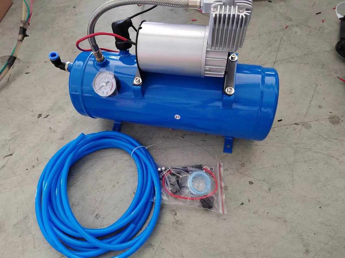 12V 6L Air Compressor 100Psi W/ 5M Hose - Air Horn Truck Boat Train Tyre Pick Up