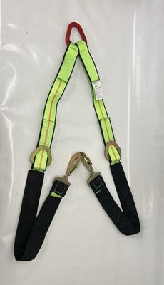 Brother Strap "Even Pull" Winching Recovery Trailer Axle Hook V Bridle D Ring