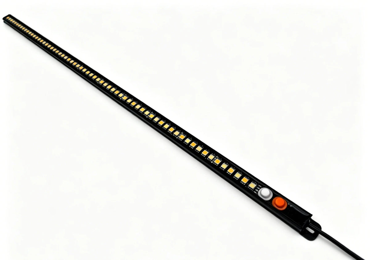 12V Dual Colour LED Light Bar 60cm Amber & White IP67 Waterproof Camping Awning