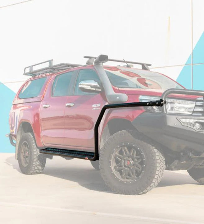 Side Steps & Brush Bars for TOYOTA LAND CRUISER 80 Series (1990-1997) Steel Metal for Winch Bumper Off Road 4x4 Bullbar Oz Style