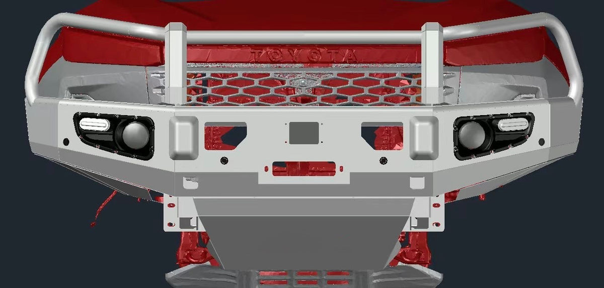 Steel Winch Bumper for Toyota Hilux Mk9 (2026+) Metal Bull Bar Oz Style (Mk9 Travo))