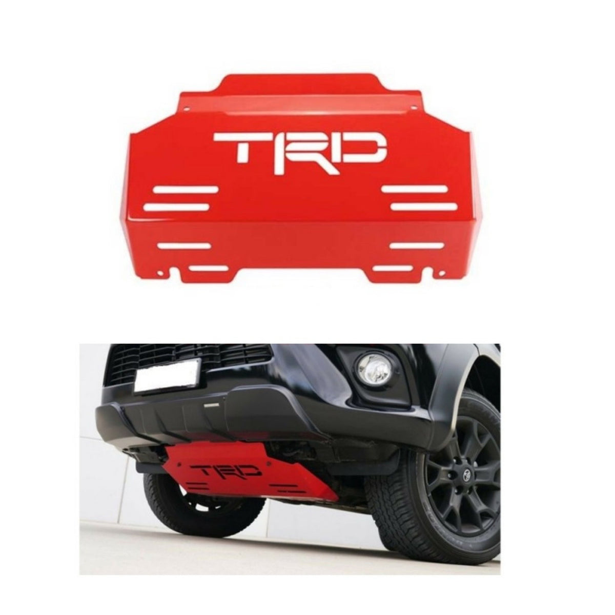 HEAVY DUTY Skid Plate for TOYOTA HILUX (2016+) 3MM Steel Red Revo Mk8 Mk9 4x4