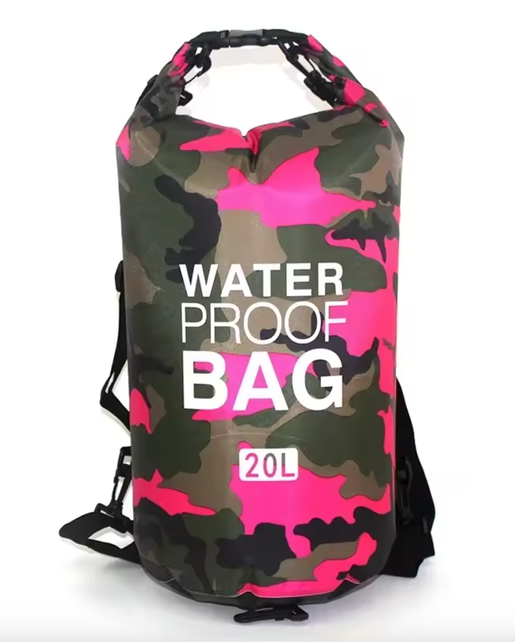 Camo Waterproof Dry Bag - 10L & 20L - Heavy Duty Storage Bag for Camping, Boating, Kayaking, SUP, 4x4, Off Road, Travel, Adventure