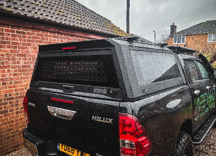 NEW! Aluminium “RAID” Canopy for Toyota Hilux 2016+ Double Cab Metal Black Apex4WD Cover