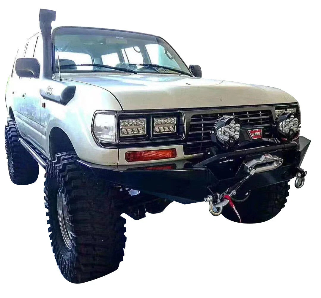 Slim Steel Winch Bumper for TOYOTA LAND CRUISER 80 Series (1990-1997) Off Road 4x4 Bullbar Front Oz Style LC80 FJ80 - Slim Style