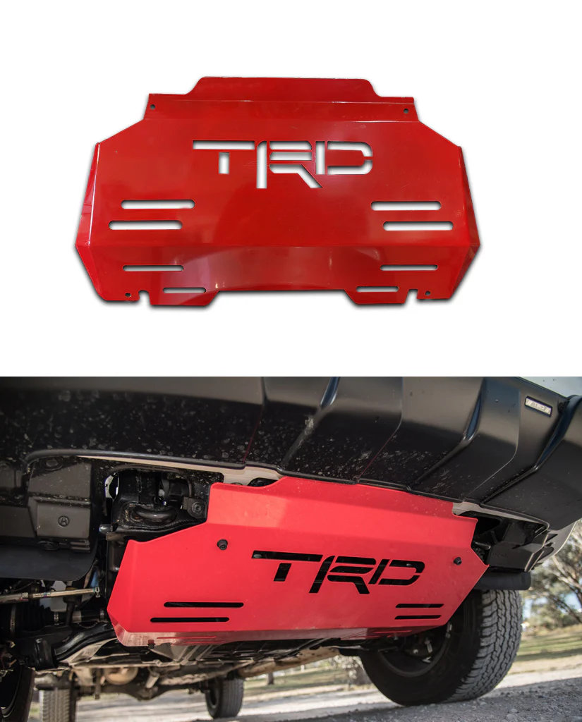HEAVY DUTY Skid Plate for TOYOTA HILUX (2016+) 3MM Steel Red Revo Mk8 Mk9 4x4