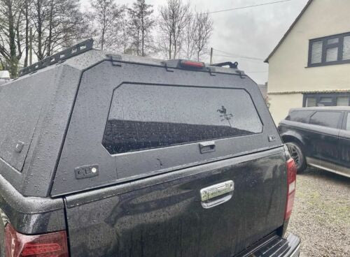 Isuzu D-Max Mk2 2012+ Rear Canopy Hardtop Double Cab Metal Black 4x4 Heavy Duty