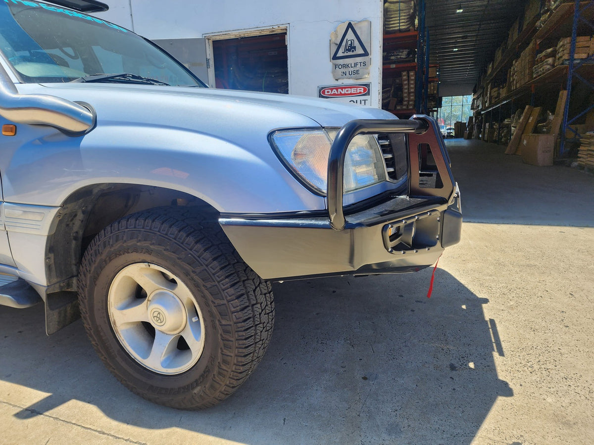 Steel Winch Bumper for TOYOTA LAND CRUISER 100 Series (1998-2007) Off Road 4x4 Bullbar Front Oz Style