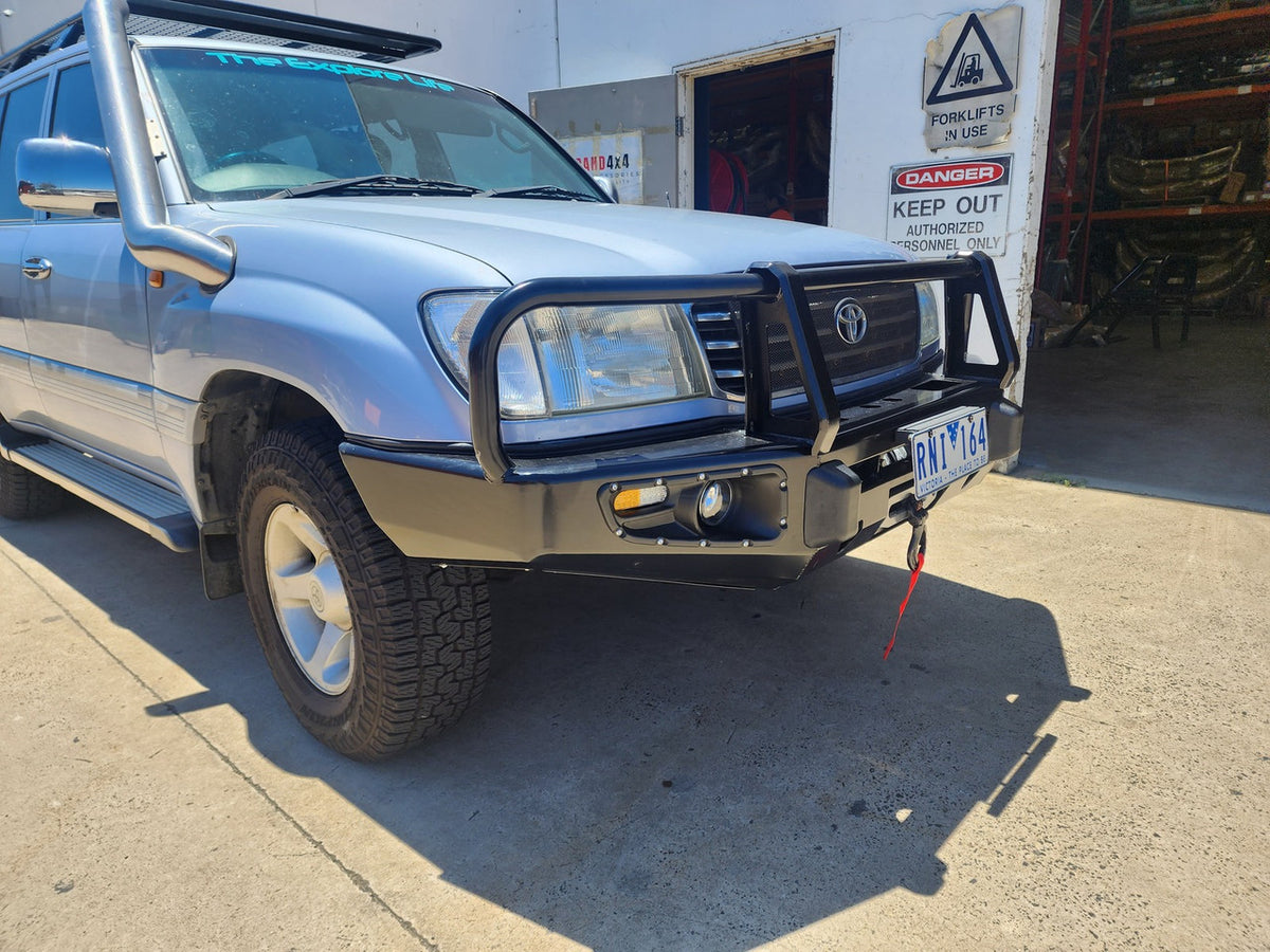 Steel Winch Bumper for TOYOTA LAND CRUISER 100 Series (1998-2007) Off Road 4x4 Bullbar Front Oz Style