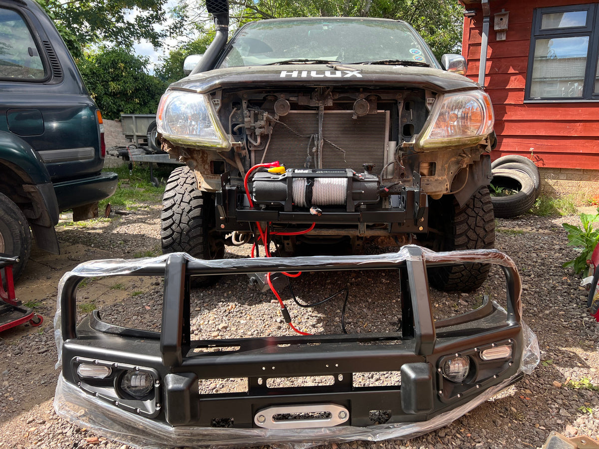 Steel Winch Bumper for Toyota Hilux Mk6 (2005-2011) Metal Bull Bar Oz Style 4x4
