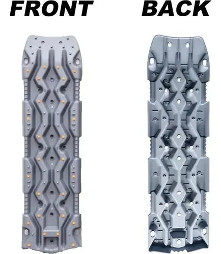 2x GREY Recovery Traction Boards Sand Ladder Mud Snow Plastic Pair 4x4 TRED PRO