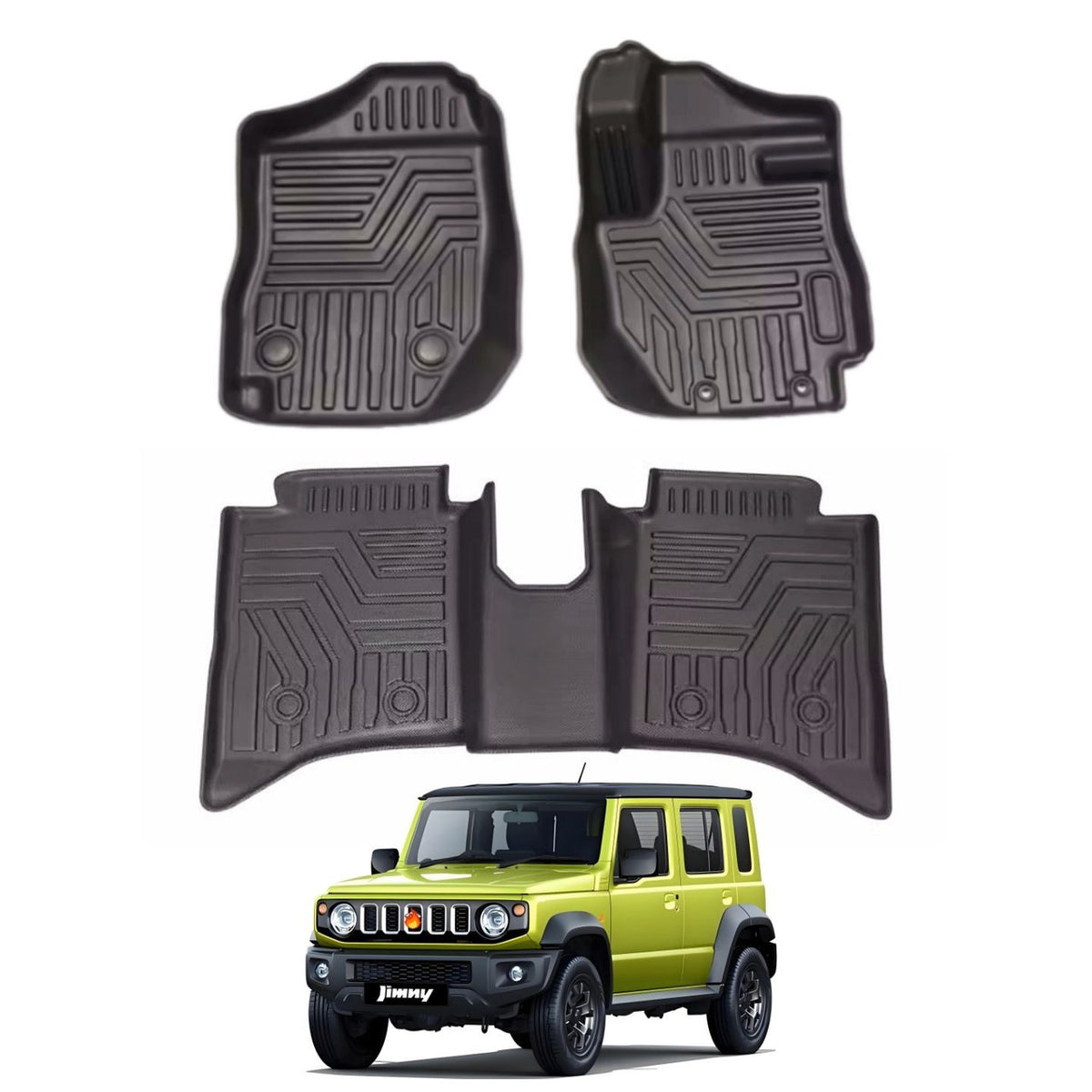 3D Rubber Floor Mats SUZUKI JIMNY JC74 (2018+) MANUAL Weather Liner