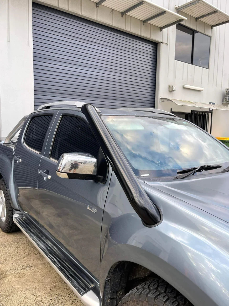 Silver Stainless Steel Snorkel For ISUZU D-MAX 2012+ Raised Air Intake DMAX 4x4 Bare Metal Finish