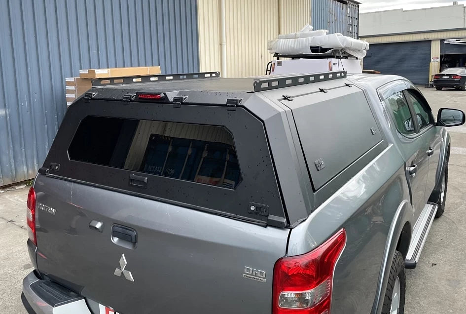 Canopy for Mitsubishi L200 2015-2024 Rear Hardtop Double Cab Metal Black 4x4