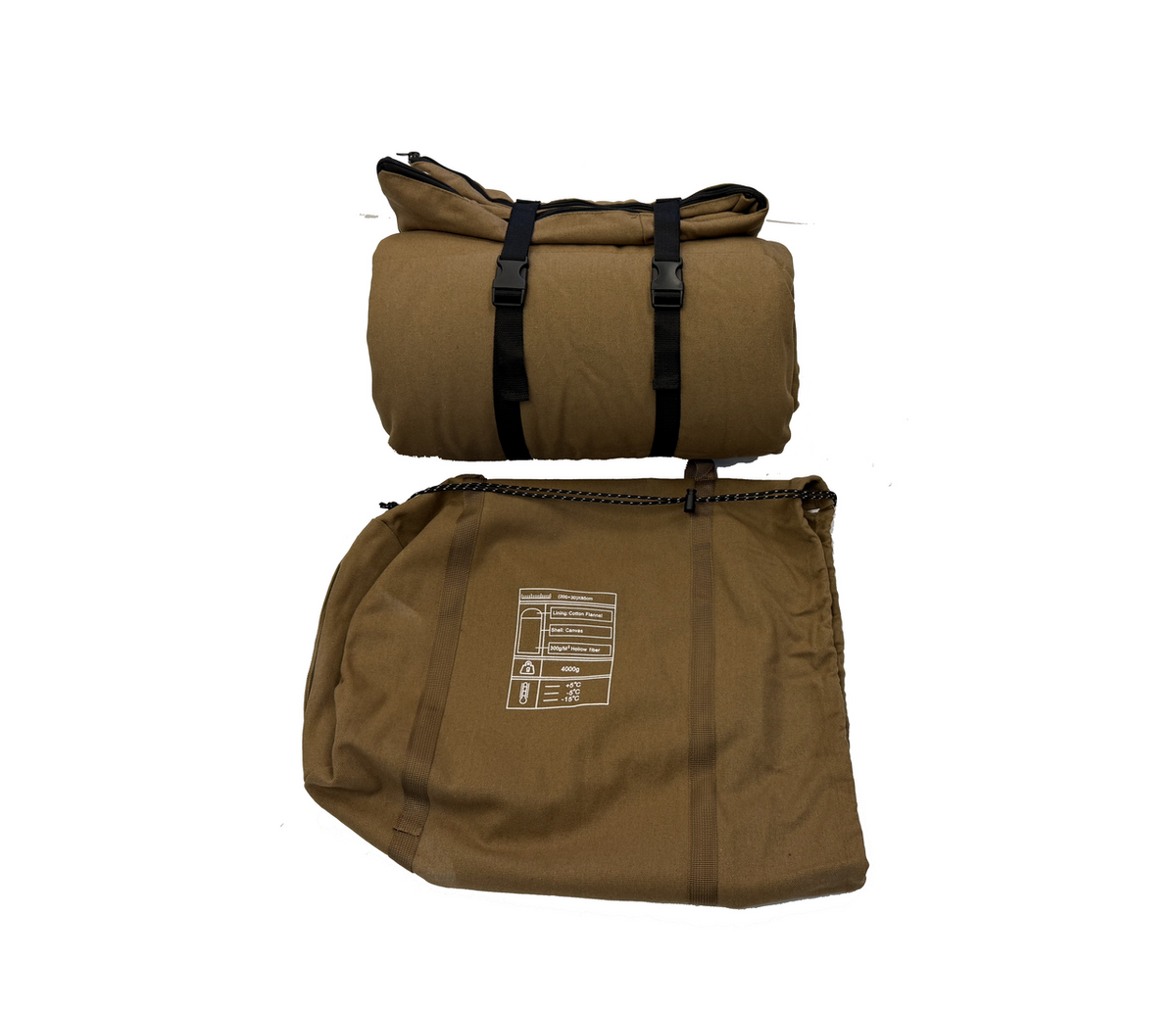 Premium 100% Cotton Canvas Sleeping Bag Single Person WINTER 4kg Heavy Thick