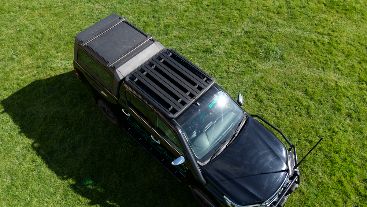 Aluminium Roof Rack for Toyota HILUX 2015+ Mk8 Mk9 Revo Black - Slim Factory Fitment