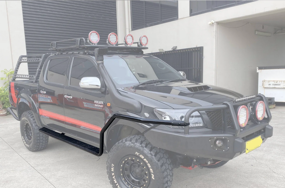 Universal Side Steps & Brush Bars for 4x4 - Steel Metal for Winch Bumper Off Road 4x4 Bullbar Oz Style