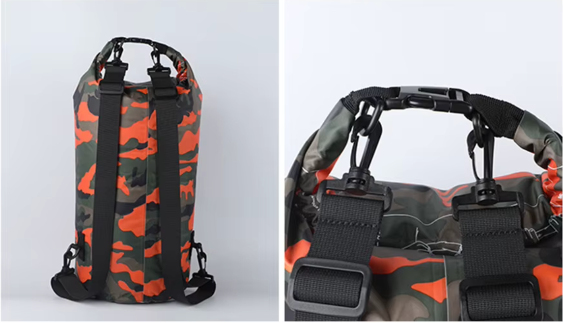 Camo Waterproof Dry Bag - 10L & 20L - Heavy Duty Storage Bag for Camping, Boating, Kayaking, SUP, 4x4, Off Road, Travel, Adventure