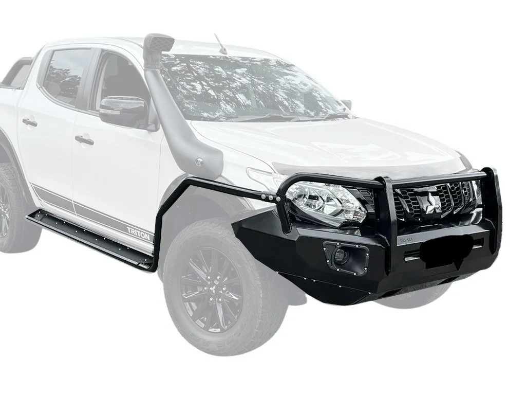 Universal Side Steps & Brush Bars for 4x4 - Steel Metal for Winch Bumper Off Road 4x4 Bullbar Oz Style