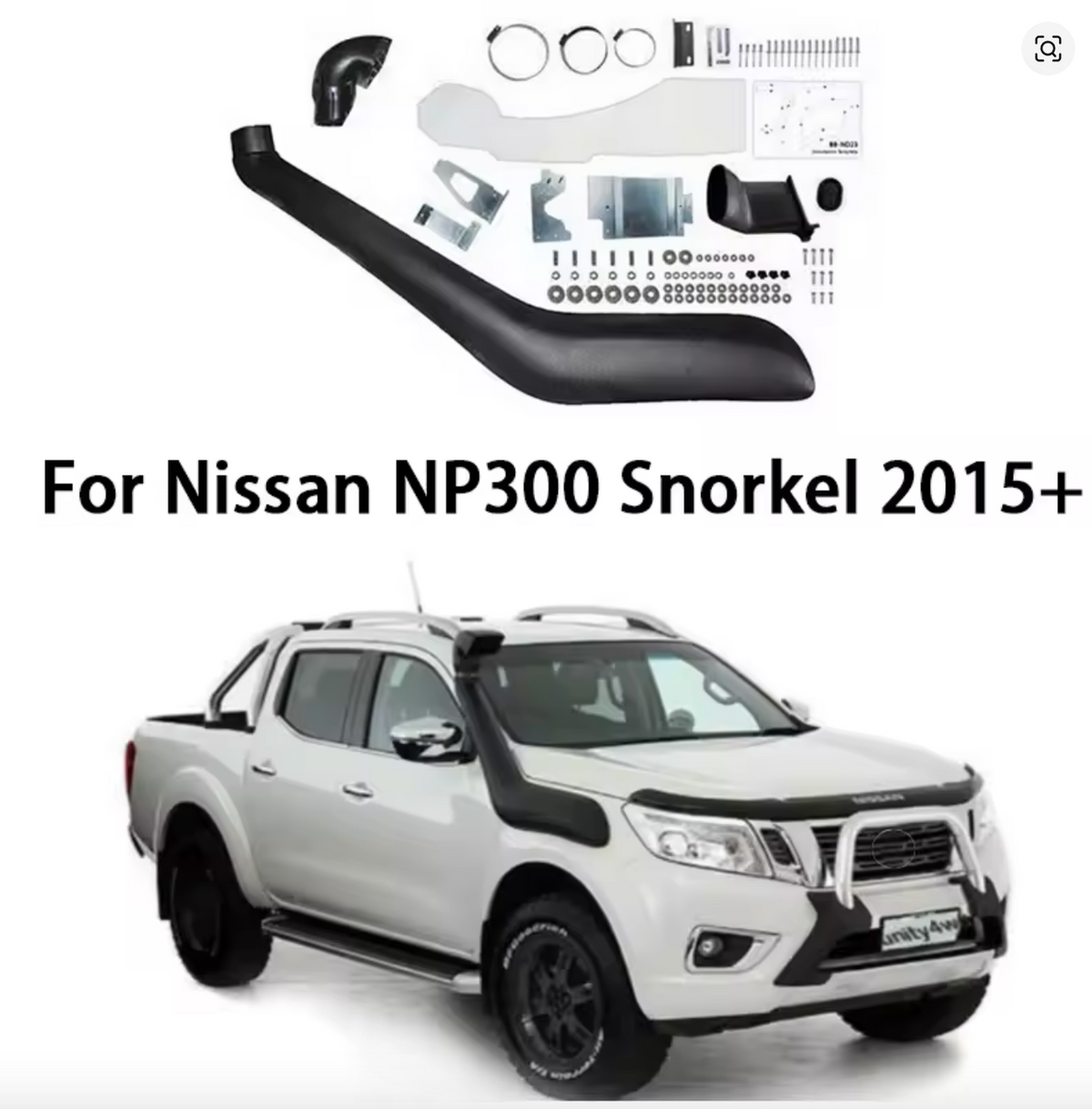 SNORKEL for NP300 NISSAN NAVARA (2015+) Raised Air Intake 4x4 Off Road D23 Kit