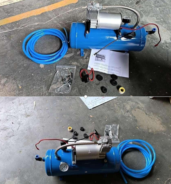 12V 6L Air Compressor 100Psi W/ 5M Hose - Air Horn Truck Boat Train Tyre Pick Up
