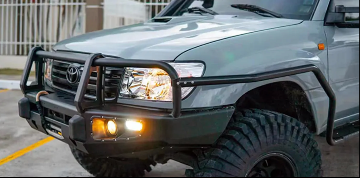 Steel Winch Bumper for TOYOTA LAND CRUISER 100 Series (1998-2007) Off Road 4x4 Bullbar Front Oz Style