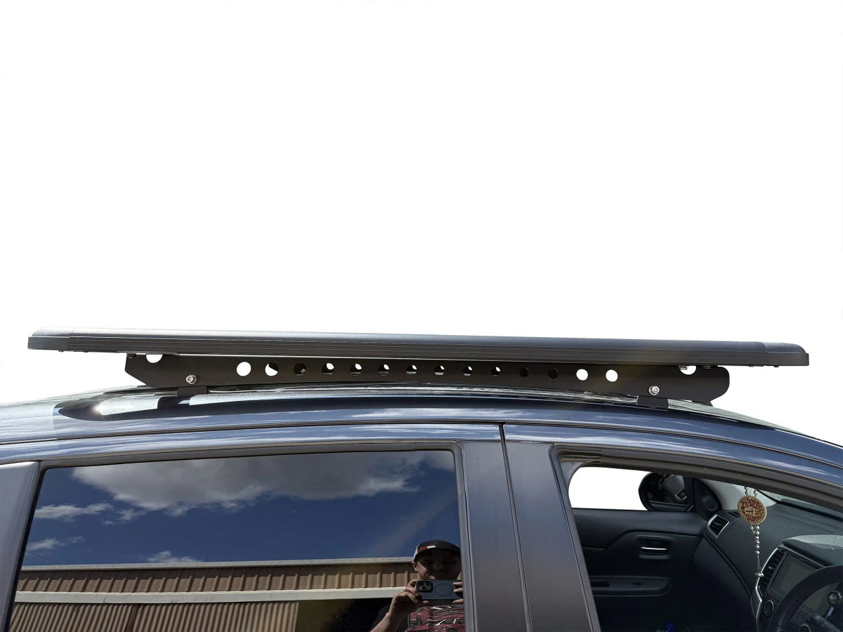 Aluminium Roof Rack for Mitsubishi L200 (2015-2021) Series 5 & 6 (MQ & MR) Black - Slim Factory Fitment