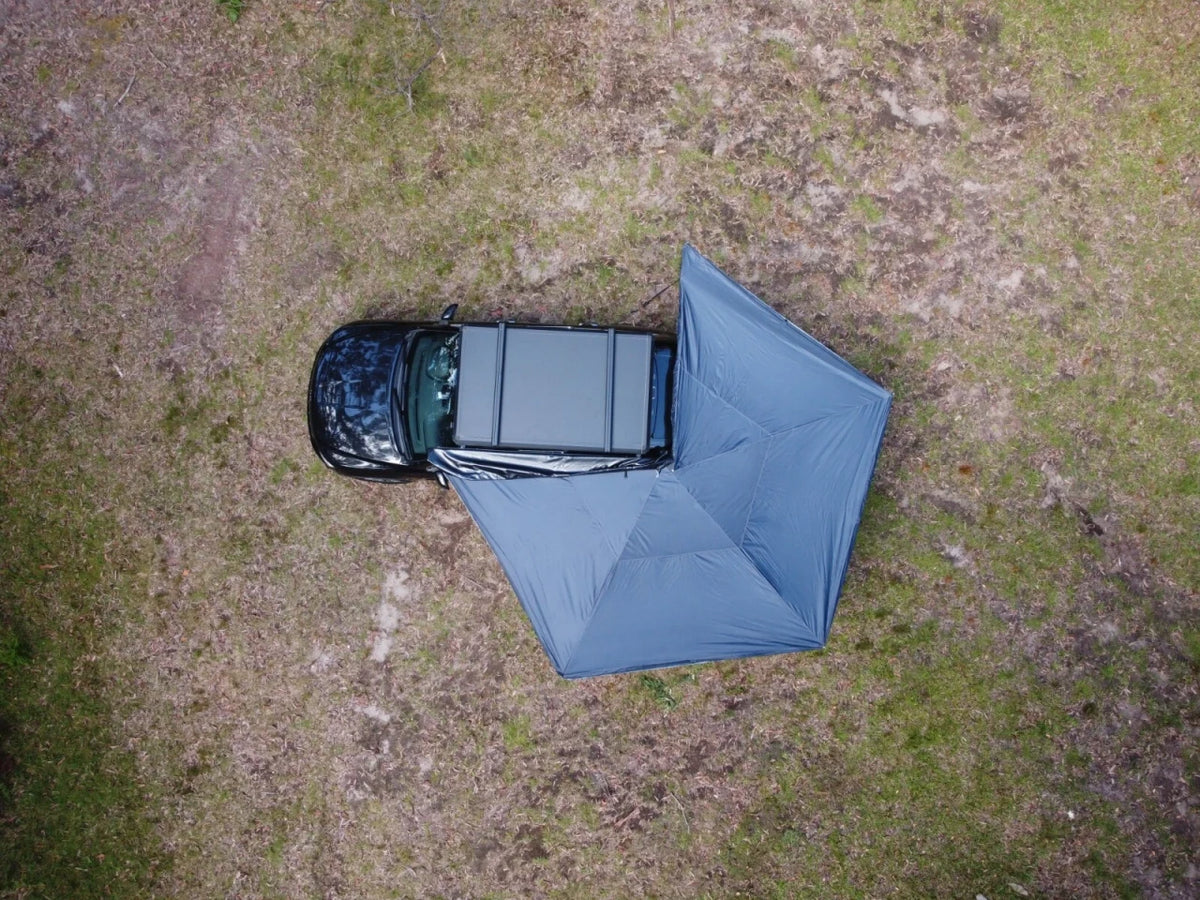 Apex4WD LED BLACK 270-Degree Awning - RIGHT Side Expedition Fold-out Vehicle Camping Tent
