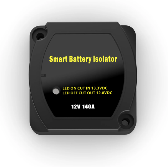 12v DC Dual Battery Smart Isolator with Wiring Install Kit