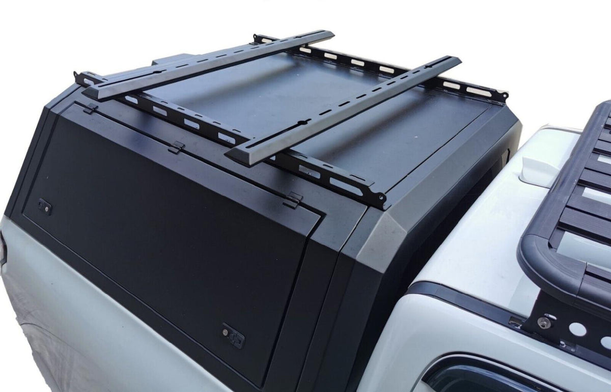 2x Roof Bars to fit Pickup Canopy Truck Hardtop Metal Heavy Duty 4x4 Cross Bar