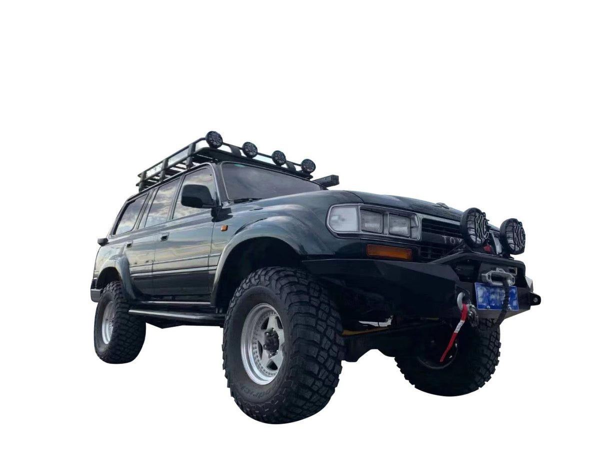 Slim Steel Winch Bumper for TOYOTA LAND CRUISER 80 Series (1990-1997) Off Road 4x4 Bullbar Front Oz Style LC80 FJ80 - Slim Style