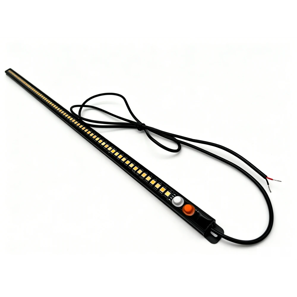 12V Dual Colour LED Light Bar 60cm Amber & White IP67 Waterproof Camping Awning