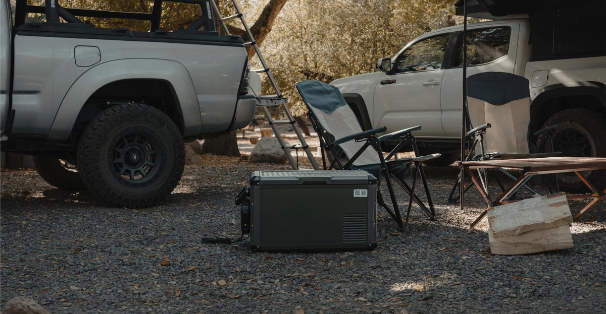 12V dual zone compressor car fridge for camping and overlanding