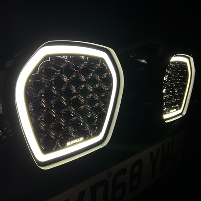 SUPALUX 170w 9 inch LED Driving Light with White & Amber DRL Spotlight Flood 4x4