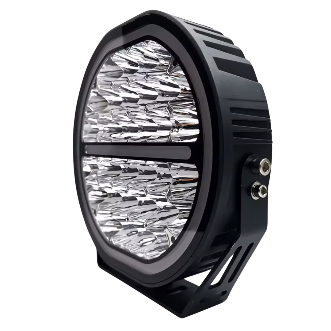 SUPALUX 9" inch 185W LED Driving Light w/ White & Amber DRL Spotlight Flood 4x4