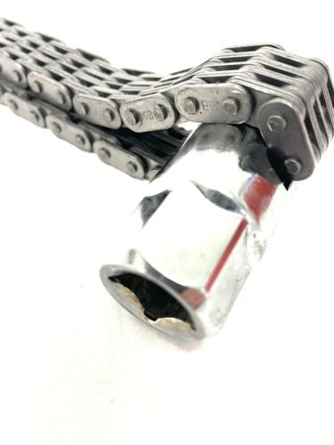 SUPALUX Oil Filter Chain Wrench Heavy Duty Double 1/2 Drive 21mm Socket Removal