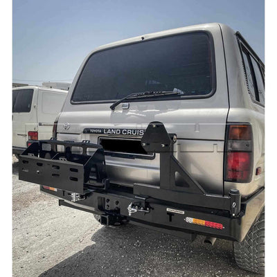 REAR Steel Bumper for TOYOTA LAND CRUISER 80 Series (1990-1997) Tyre Swing Jerry Can Off Road 4x4 Bullbar Oz Style LC80