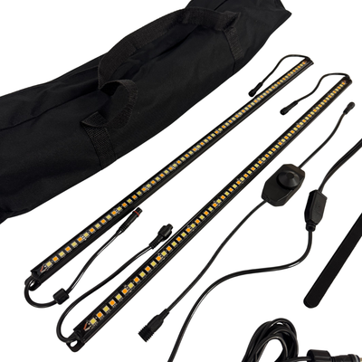 12V LED Camping Light Kit – 2x Dual Colour Bars, 6500K, IP67 Waterproof with Dimmer