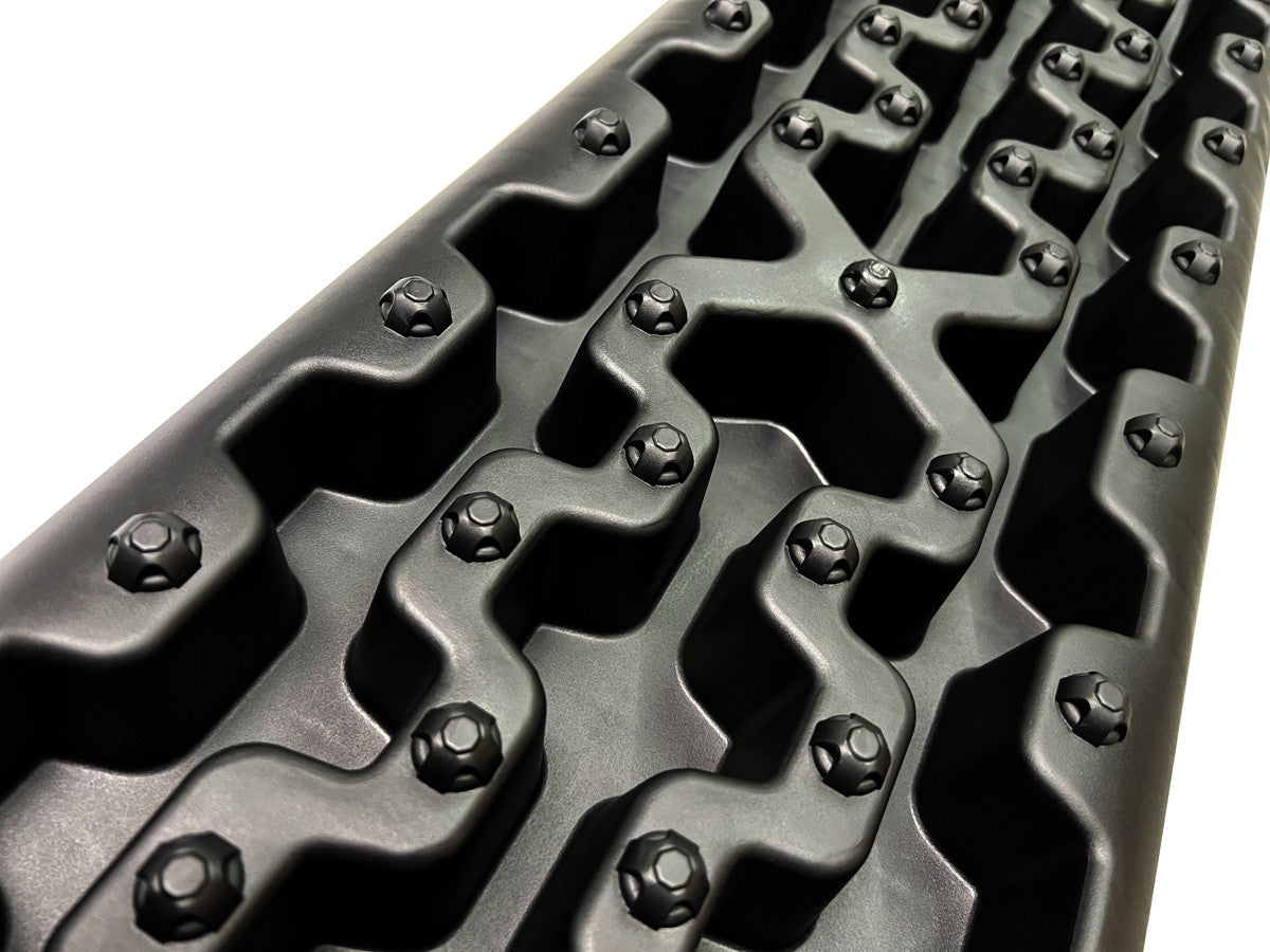 2x Black Recovery Traction Boards Sand Ladder Mud Snow Plastic Set Pair Kit 4x4