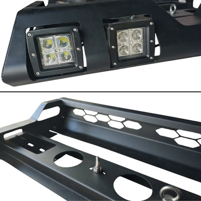 Steel Roof Cage 220 x 125cm Storage Utility Overland Roof Basket Rack with LED LIGHTS