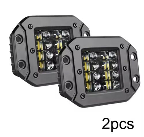 2x 5" 40w Flush Mount LED Pods Spot Flood Driving Work Lights 4x4 12v DC Pair