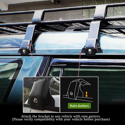 8x Replacement 6-inch 15cm Bracket for Apex4WD STEEL Roof Racks Set Gutter Mount