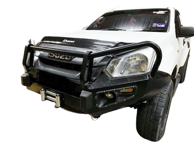 Steel Winch Bumper for ISUZU DMAX (2017-2019) Metal Bull Bar Oz Style D-MAX 4x4