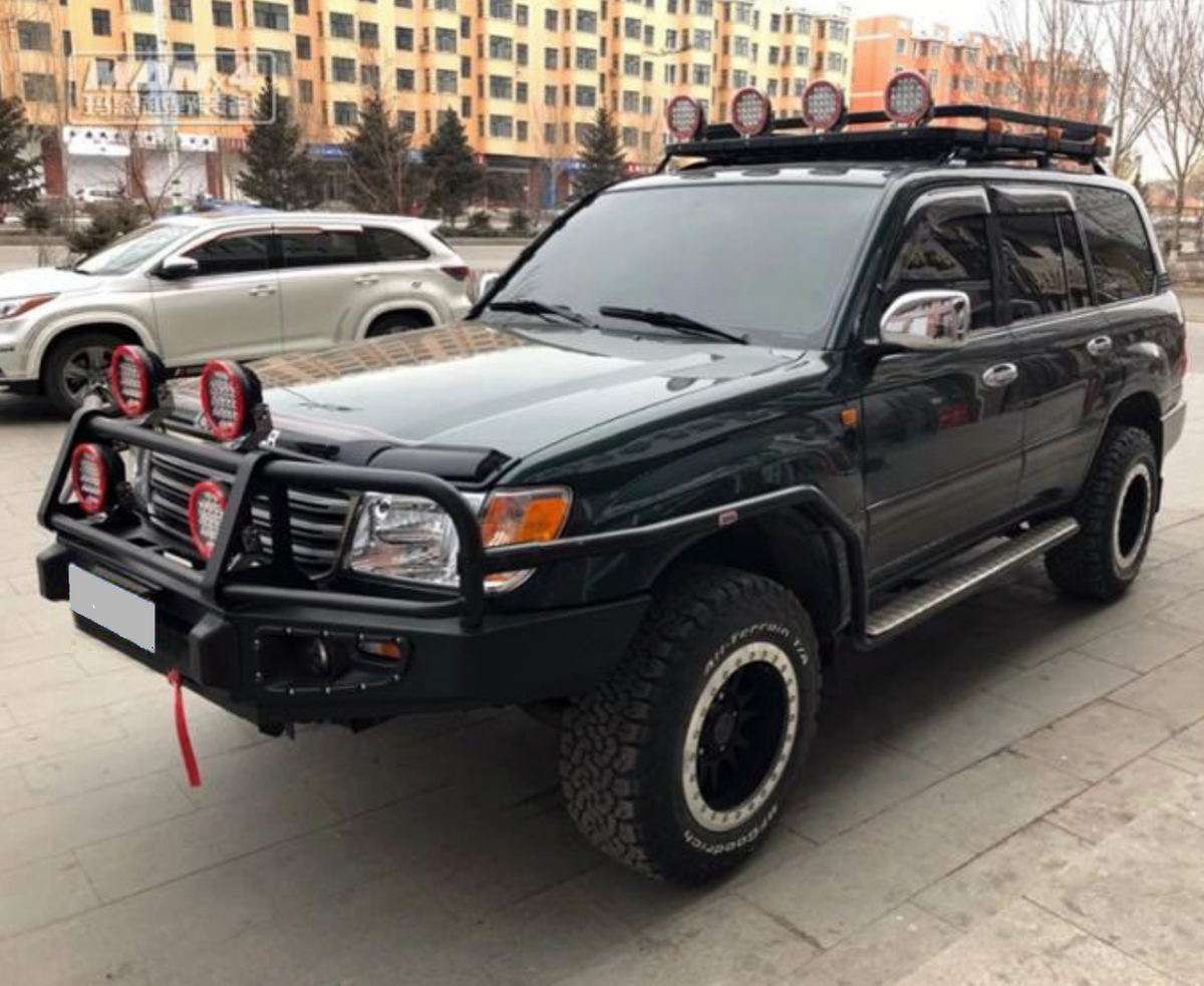 Side Steps & Brush Bars for TOYOTA LAND CRUISER 100 Series (1998-2007) Steel Metal for Winch Bumper Off Road 4x4 Bullbar Oz Style