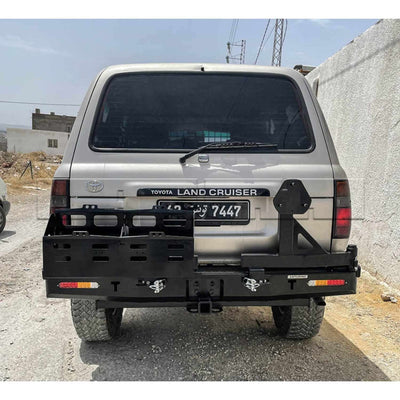 REAR Steel Bumper for TOYOTA LAND CRUISER 80 Series (1990-1997) Tyre Swing Jerry Can Off Road 4x4 Bullbar Oz Style LC80