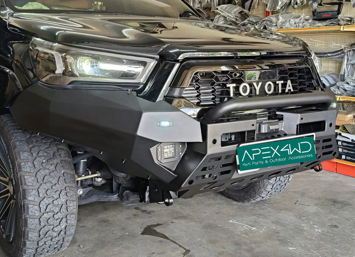 Steel Winch Bumper for Toyota Hilux Mk8 (2020+) Metal Bull Bar Oz Style (Mk9 Revo/ Rocco)