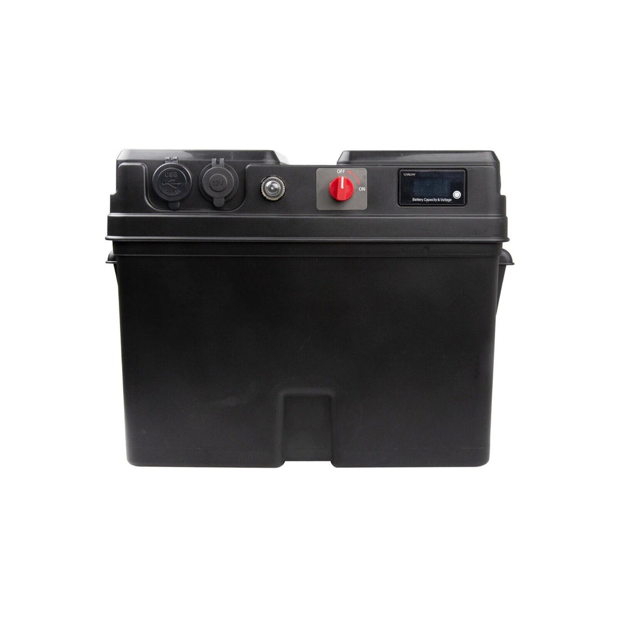 Portable Power Battery Box Deep Cycle AGM Universal Large USB Cig Socket 12v DC