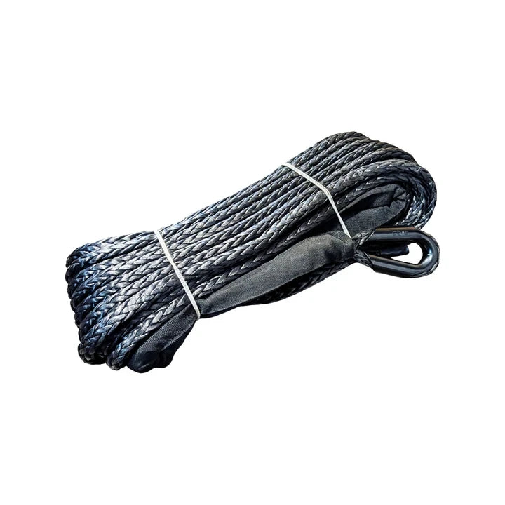 Replacement Black Winch Rope 24m Synthetic 13500lbs Dyneema Tow Recovery Cable