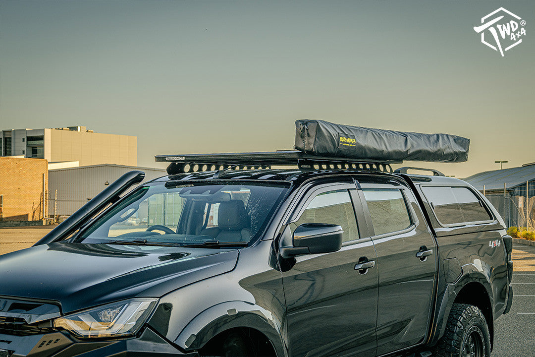 Aluminium Roof Rack for ISUZU D-MAX (2012-2020) Double Cab - Black Slim Factory Fitment 135x125cm DMAX