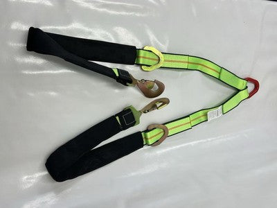 Brother Strap "Even Pull" Winching Recovery Trailer Axle Hook V Bridle D Ring